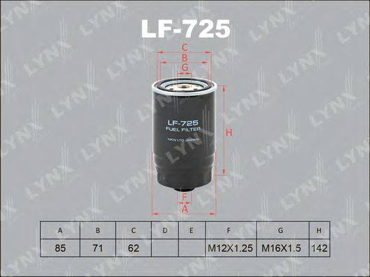 Топливный фильтр LYNXAUTO LF-725