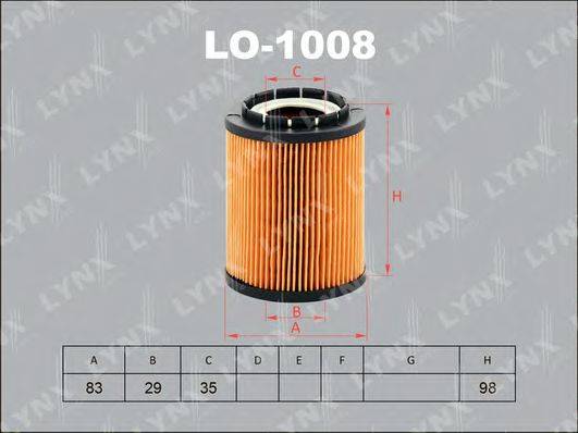 Масляный фильтр LYNXAUTO LO-1008