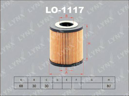 LYNXAUTO LO1117 Масляный фильтр