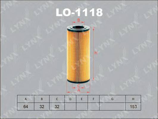 LYNXAUTO LO1118 Масляный фильтр