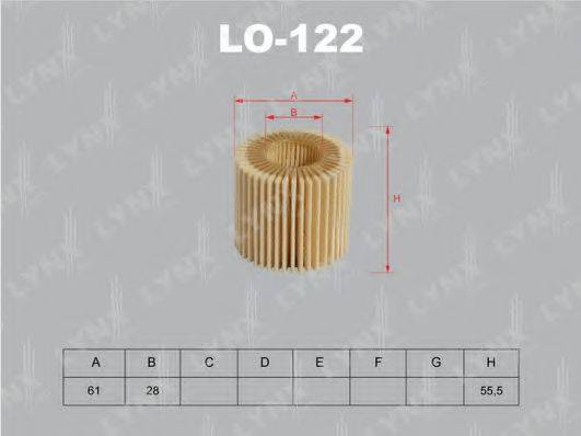 LYNXAUTO LO122 Масляный фильтр