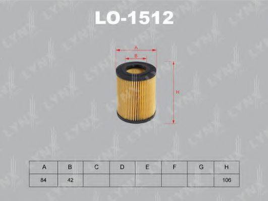 LYNXAUTO LO1512 Масляный фильтр