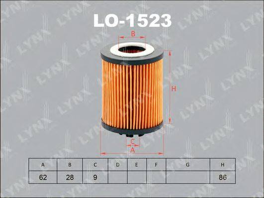 Масляный фильтр LYNXAUTO LO-1523
