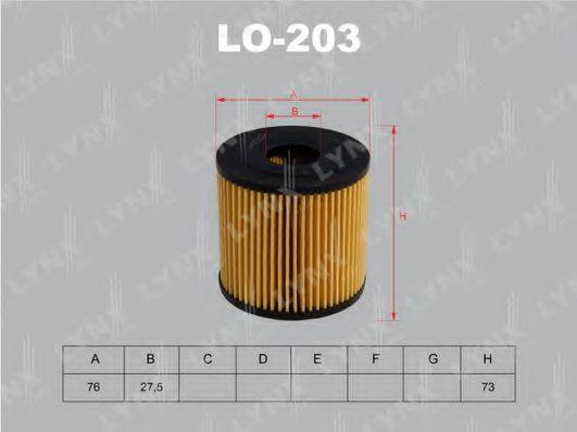 Масляный фильтр LYNXAUTO LO-203