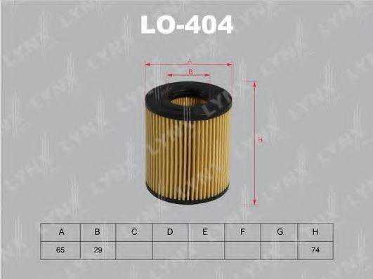 Масляный фильтр LYNXAUTO LO-404