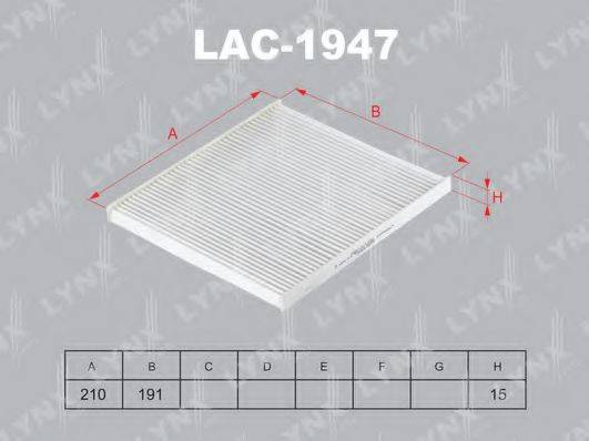 Фильтр, воздух во внутренном пространстве LYNXAUTO LAC-1947