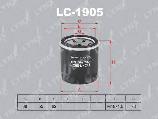 LYNXAUTO LC1905 Масляный фильтр