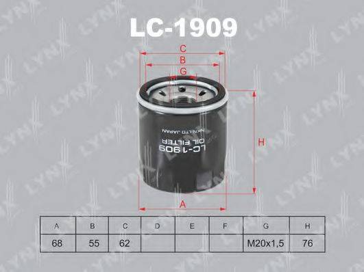 LYNXAUTO LC1909 Масляный фильтр