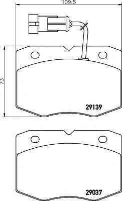 Комплект тормозных колодок, дисковый тормоз HELLA PAGID 8DB 355 005-501