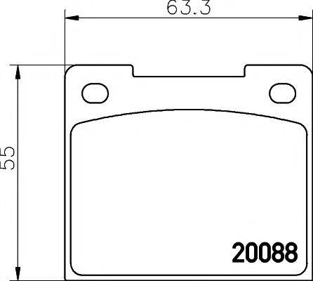 Комплект тормозных колодок, дисковый тормоз HELLA PAGID 8DB 355 005-971