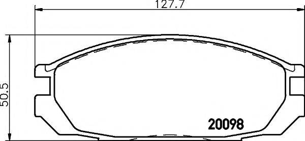 Комплект тормозных колодок, дисковый тормоз HELLA PAGID 8DB 355 006-251