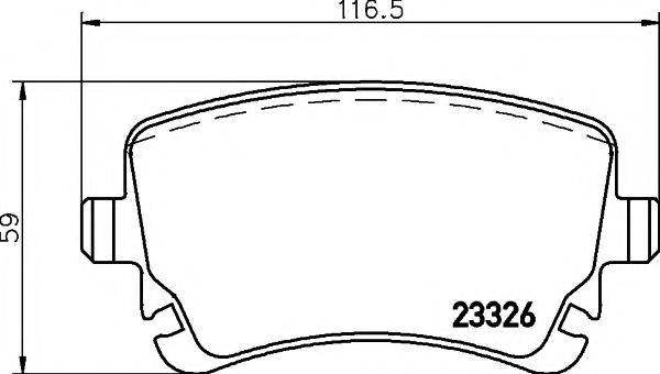 HELLA PAGID 8DB355015951 Комплект тормозных колодок, дисковый тормоз