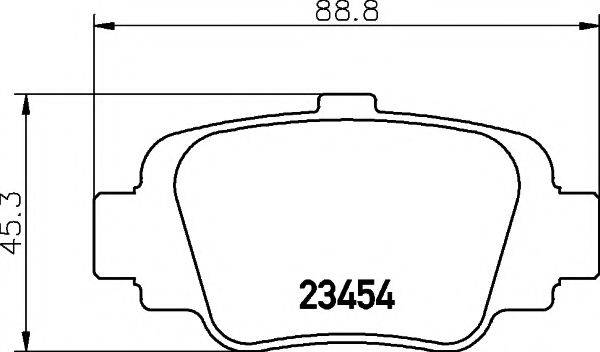 Комплект тормозных колодок, дисковый тормоз HELLA PAGID 8DB 355 011-551