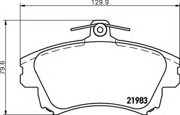 Комплект тормозных колодок, дисковый тормоз HELLA PAGID 8DB 355 006-711