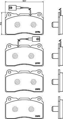 Комплект тормозных колодок, дисковый тормоз HELLA PAGID 8DB 355 015-681