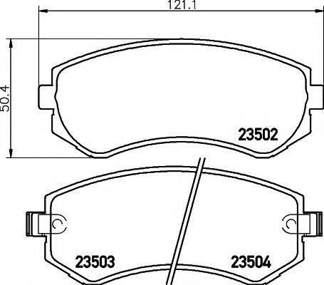 Комплект тормозных колодок, дисковый тормоз HELLA PAGID 8DB 355 017-201