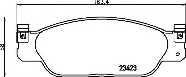 Комплект тормозных колодок, дисковый тормоз HELLA PAGID 8DB 355 018-551