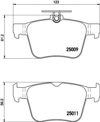 Комплект тормозных колодок, дисковый тормоз HELLA PAGID 8DB 355 020-261