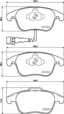 Комплект тормозных колодок, дисковый тормоз HELLA PAGID 8DB 355 020-321