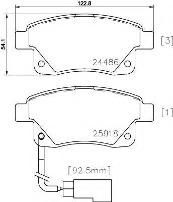 Комплект тормозных колодок, дисковый тормоз HELLA PAGID 8DB 355 012-781