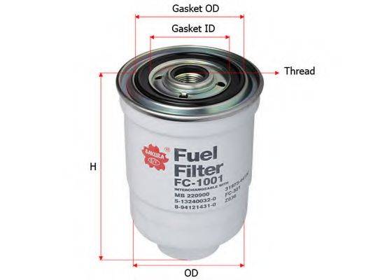 Топливный фильтр SAKURA AUTOMOTIVE FC-1001
