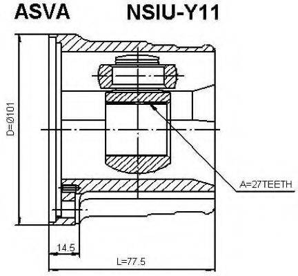 Шарнирный комплект, приводной вал ASVA NSIU-Y11