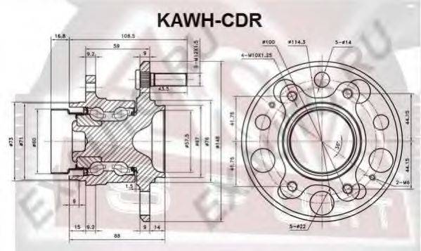 Ступица колеса ASVA KAWH-CDR