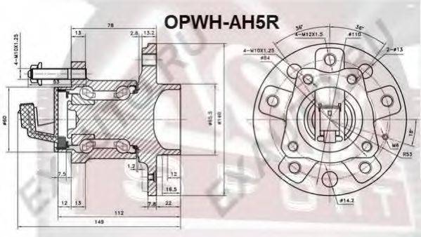 Ступица колеса ASVA OPWH-AH5R