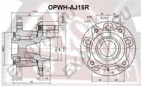 Ступица колеса ASVA OPWH-AJ15R