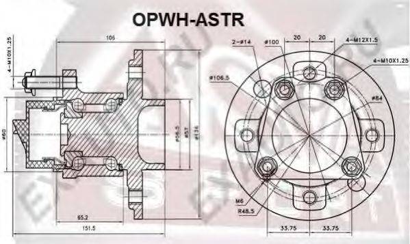 Ступица колеса ASVA OPWH-ASTR