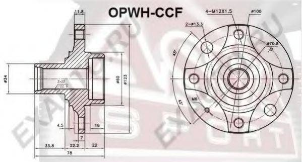 Ступица колеса ASVA OPWH-CCF