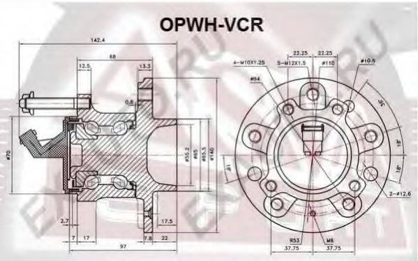 Ступица колеса ASVA OPWH-VCR