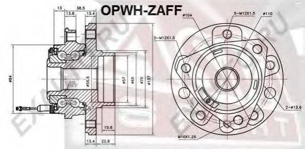 Ступица колеса ASVA OPWH-ZAFF