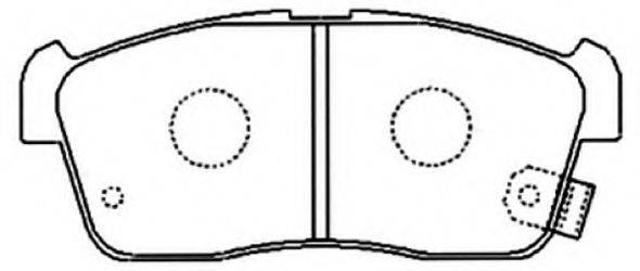 Комплект тормозных колодок, дисковый тормоз ASVA AKD-9443
