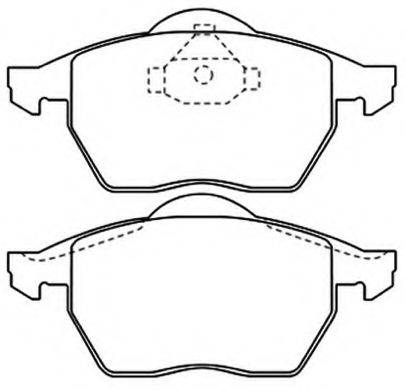 Комплект тормозных колодок, дисковый тормоз ASVA AKD-0188