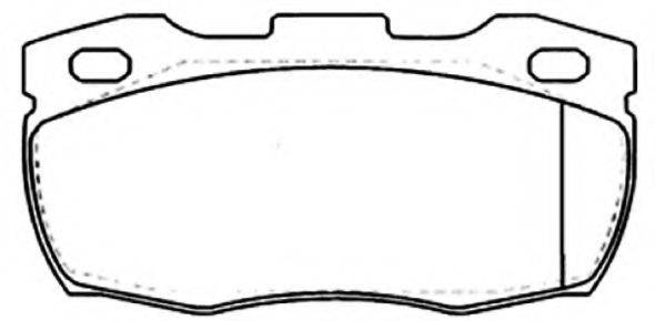 Комплект тормозных колодок, дисковый тормоз ASVA AKD-0243