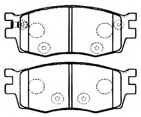 Комплект тормозных колодок, дисковый тормоз ASVA AKD-0435