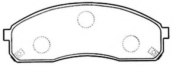 Комплект тормозных колодок, дисковый тормоз ASVA AKD-0671