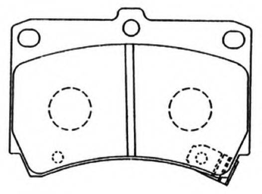 Комплект тормозных колодок, дисковый тормоз ASVA AKD-1113