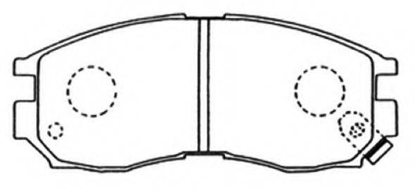 Комплект тормозных колодок, дисковый тормоз ASVA AKD-1120