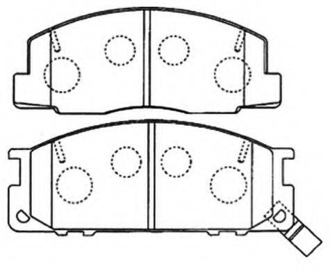 ASVA AKD1218 Комплект тормозных колодок, дисковый тормоз