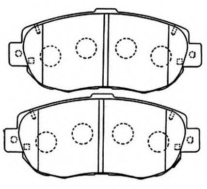 Комплект тормозных колодок, дисковый тормоз ASVA AKD-1324
