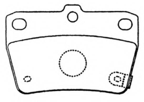 ASVA AKD1424 Комплект тормозных колодок, дисковый тормоз