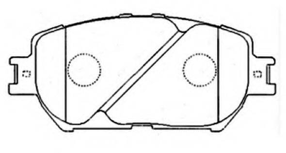 Комплект тормозных колодок, дисковый тормоз ASVA AKD-1479