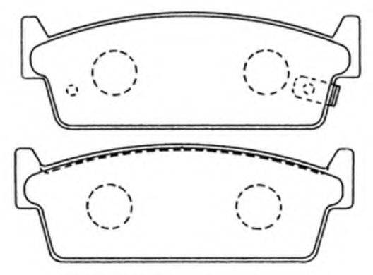 Комплект тормозных колодок, дисковый тормоз ASVA AKD-22202