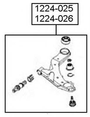 Рычаг независимой подвески колеса, подвеска колеса ASVA 1224-025