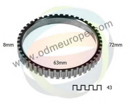 Зубчатый диск импульсного датчика, противобл. устр. ODM-MULTIPARTS 26-230006