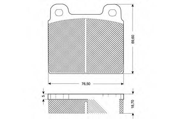 Комплект тормозных колодок, дисковый тормоз PROCODIS FRANCE PF10181