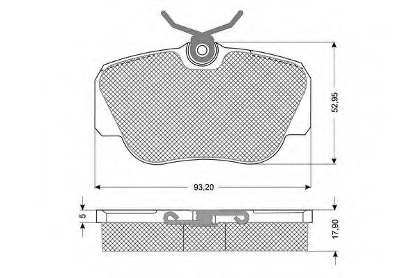 Комплект тормозных колодок, дисковый тормоз PROCODIS FRANCE PF1038