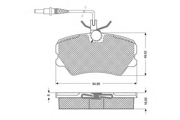 Комплект тормозных колодок, дисковый тормоз PROCODIS FRANCE PF10441